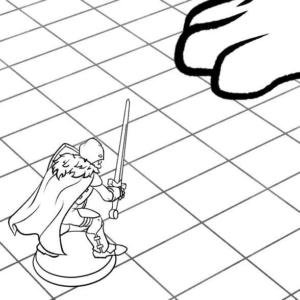 Cat on the Table Coloring Page