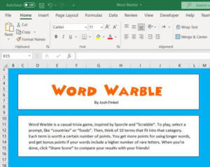 Word Warble